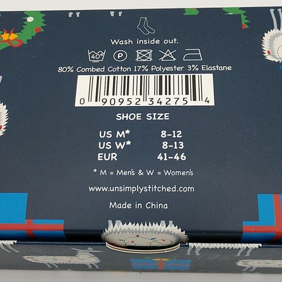 NWT Holiday Unisex Llamas, Weiner Dogs & Monsters Socks 3 pack Gift Box - Picture 3 of 3
